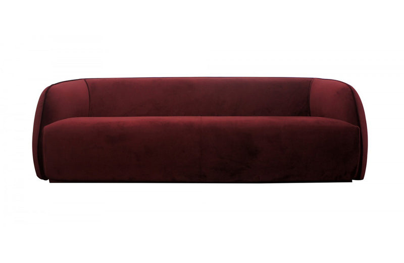 Divani Casa Spruce Modern Red Velvet Sofa