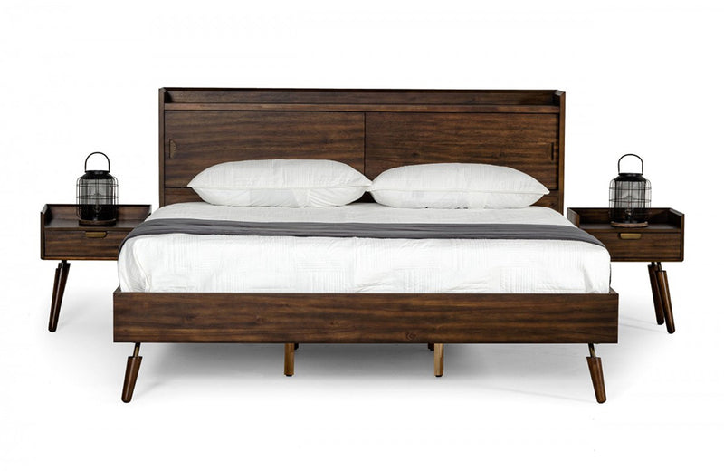 Modrest Sutton Mid-Century Elisa Acacia Wood Bed