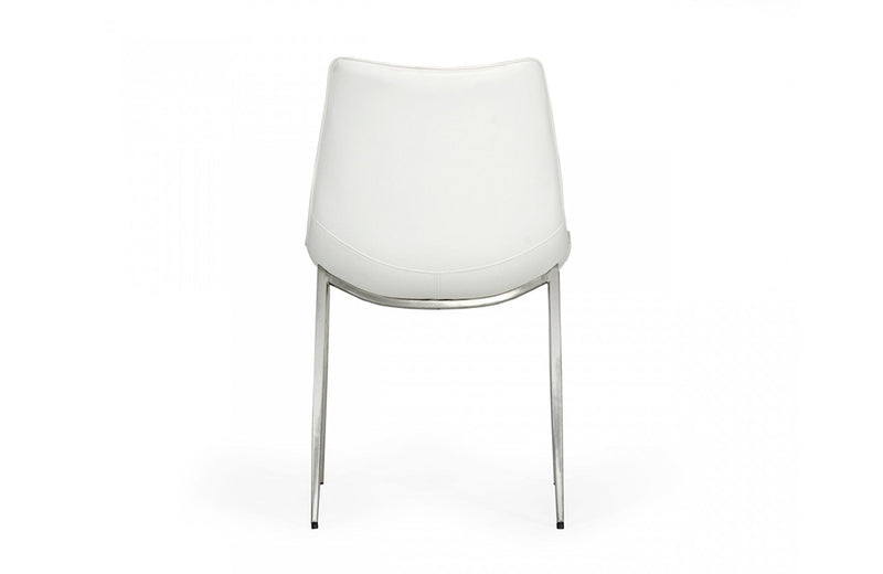 Modrest Frasier Modern White Eco-Leather Dining Chair (Set of 2)