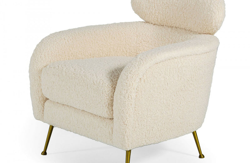 Modrest Altura Modern Faux Fur Lounge Chair