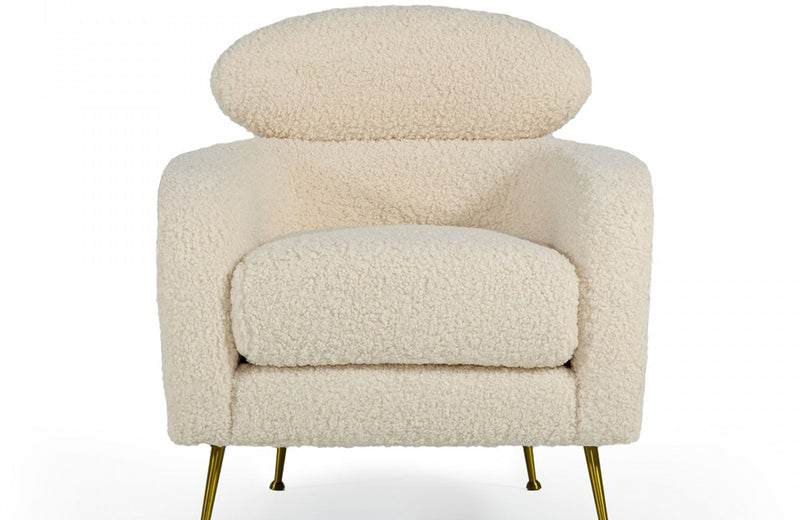 Modrest Altura Modern Faux Fur Lounge Chair