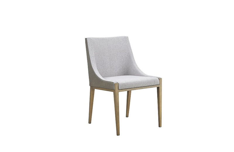 Modrest Fairview Modern Grey & Brass Dining Chair