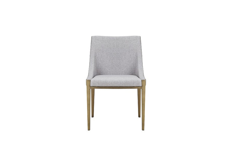 Modrest Fairview Modern Grey & Brass Dining Chair