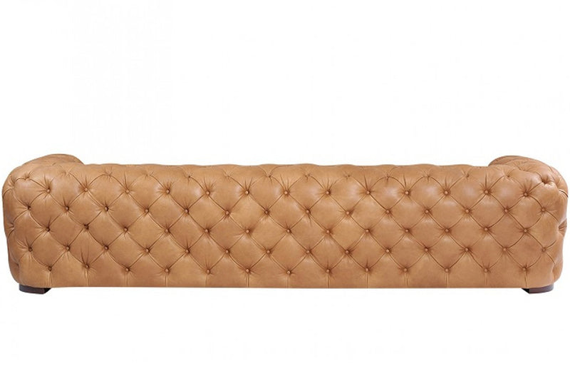 Divani Casa Dexter Transitional Camel Tufted Sofa