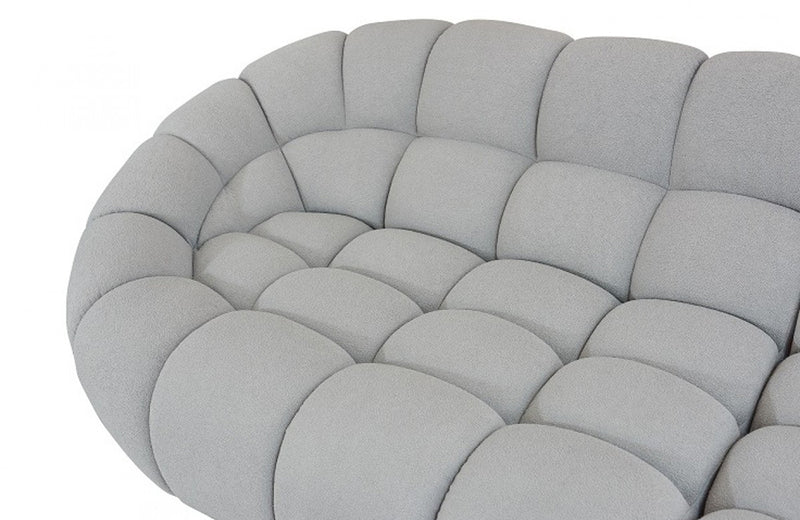 Divani Casa Yolonda Modern Light Grey Curved Sectional Sofa