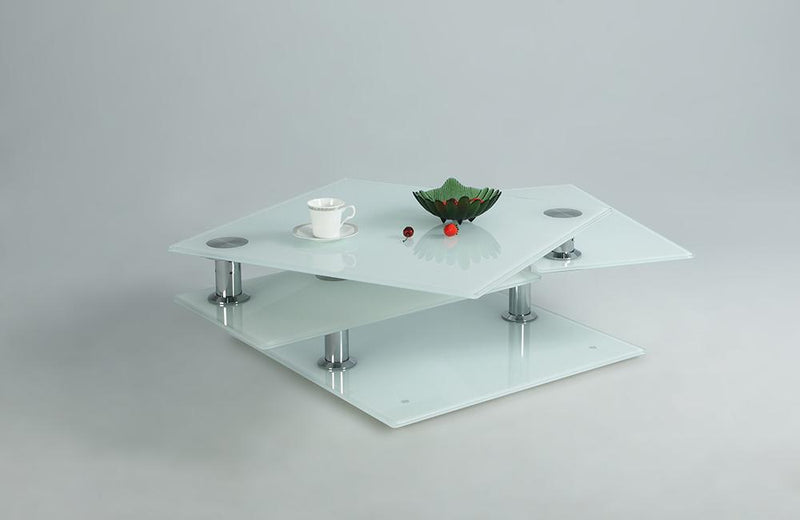 Alicia White Starphire Glass Motion Cocktail Table