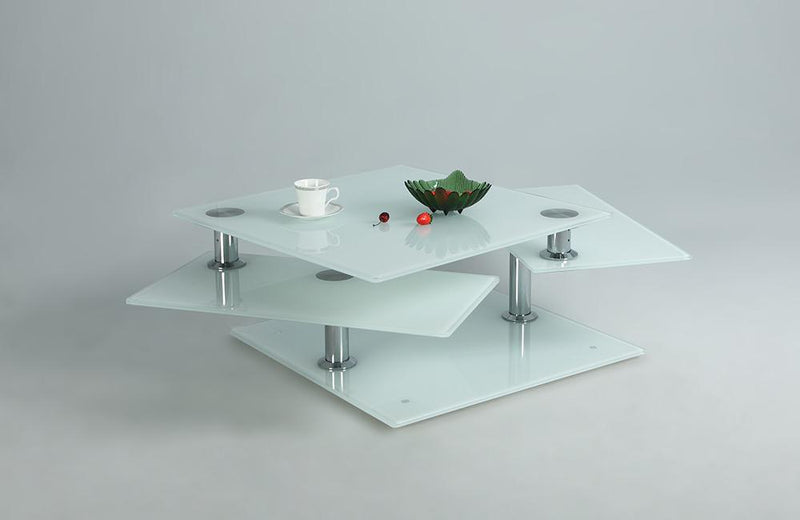 Alicia White Starphire Glass Motion Cocktail Table