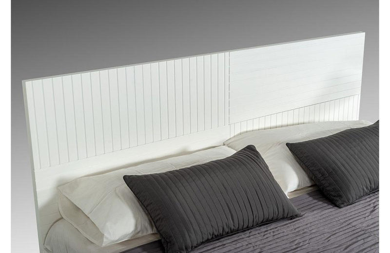 Valencia Contemporary White Bed