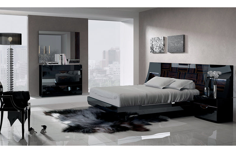 Jillian Black Modern Bed