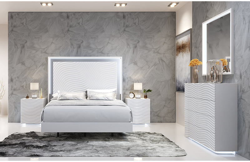 Wave Bedroom White