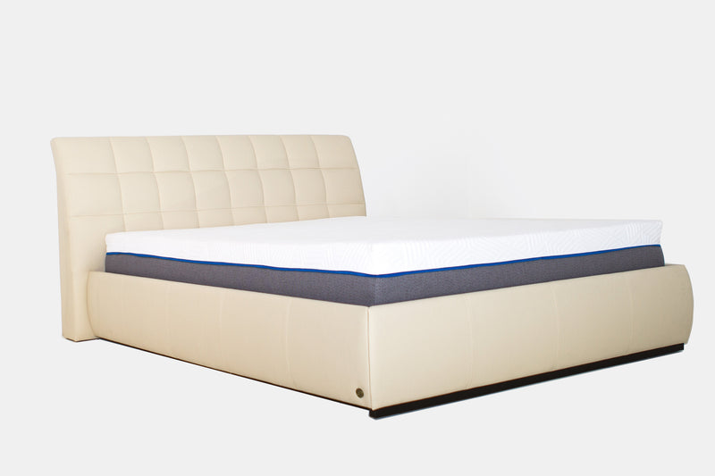 Berta Platform Bed in Light Beige by Nordholtz