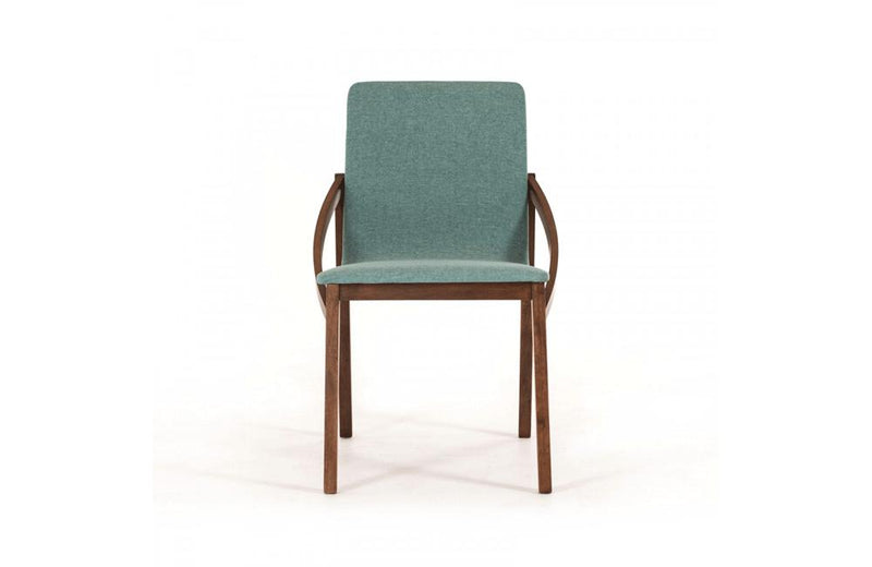 Jett Mid-Century Fabric Dining Chair Blue