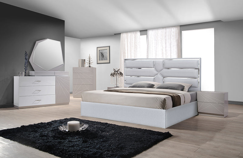 Da Vinci Bed Silver Grey