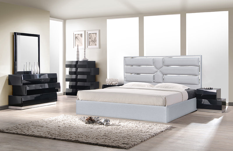 Da Vinci Bed Silver Grey