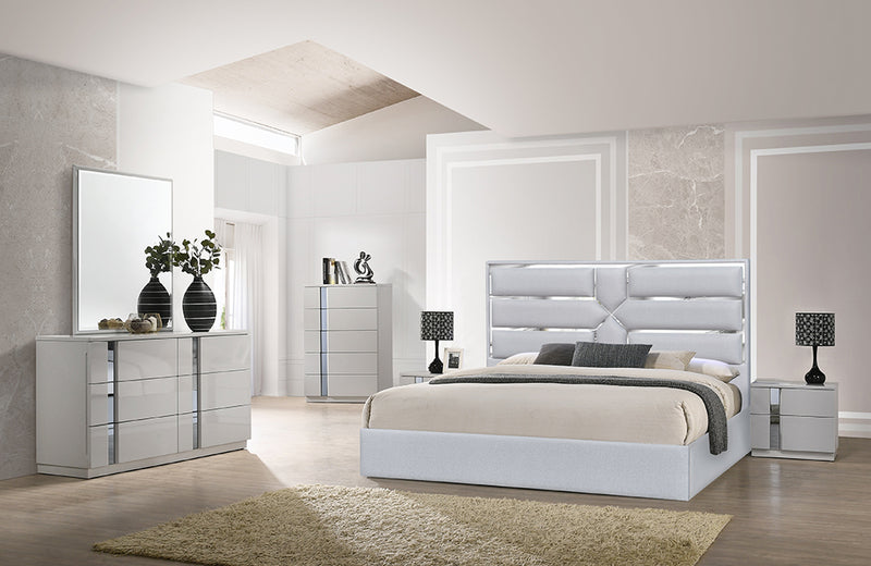 Da Vinci Bed Silver Grey