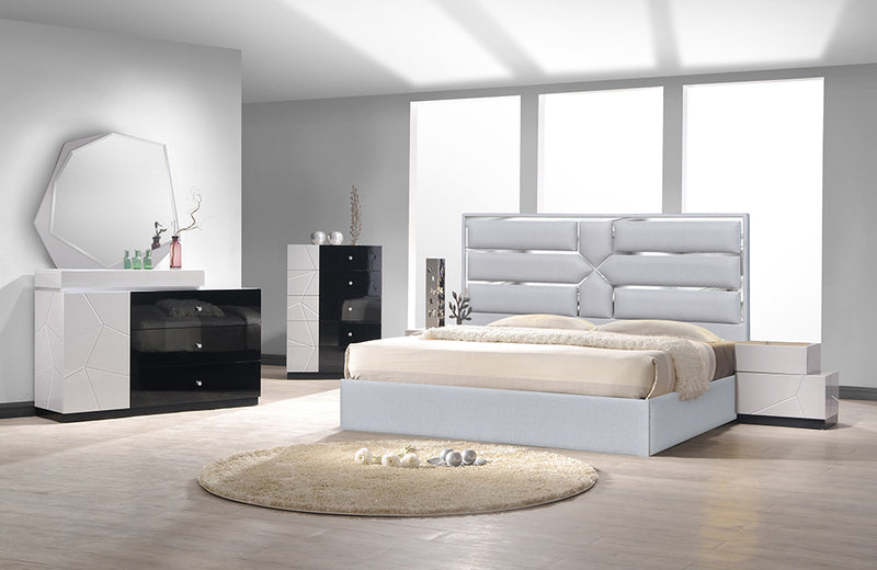 Da Vinci Bed Silver Grey