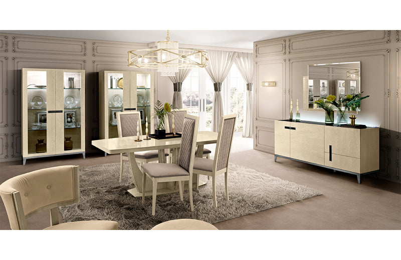 Elite Dining Ivory with Ambra “Rombi” Chairs