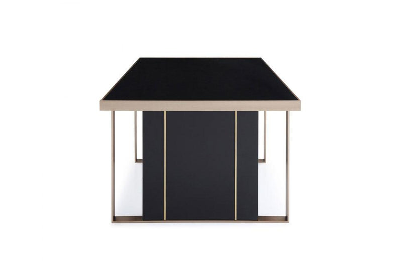 Cartier Modern Black & Rosegold Dining Table