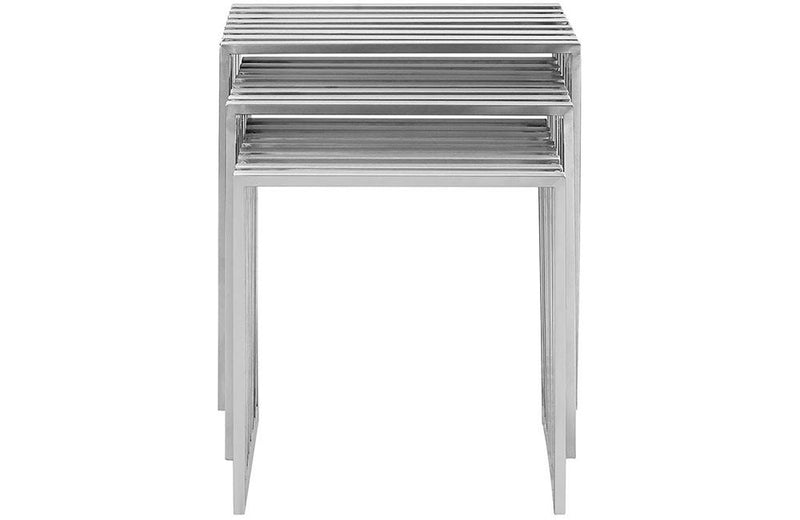 Bennett Nesting Table in Silver