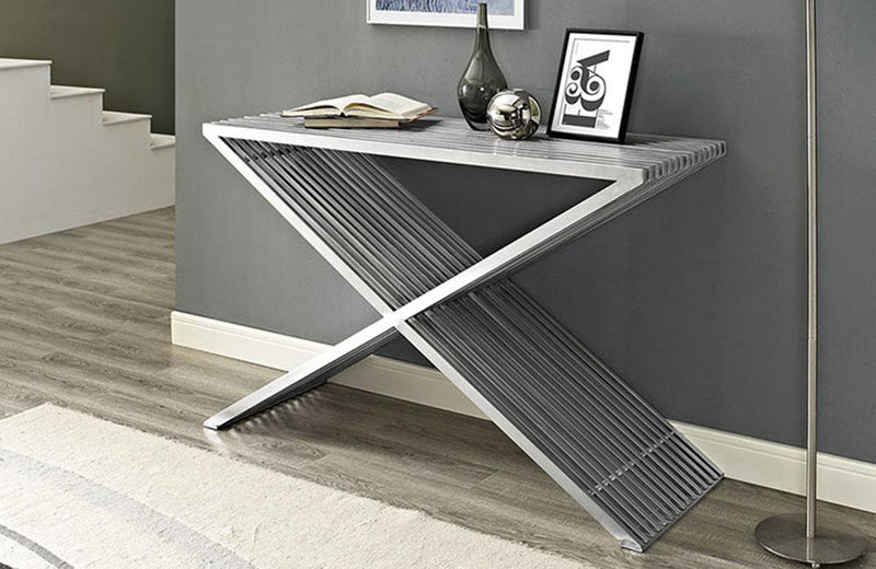 Edwin Console Table in Silver