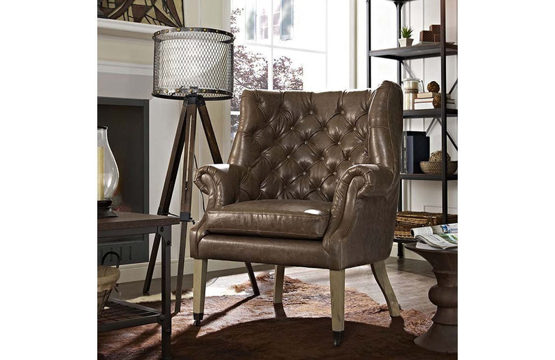 Genevieve Upholsterd Vinyl Lounge Chair