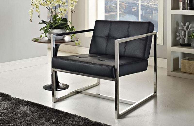 Hector Upholsterd Vinil Lounge Chair