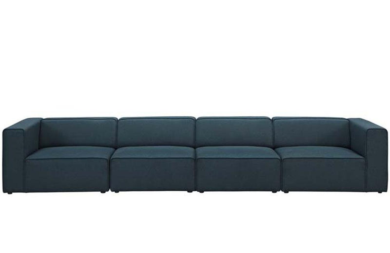 Cora Mingle 4 Piece Upholstered Fabric Sectional Sofa Set