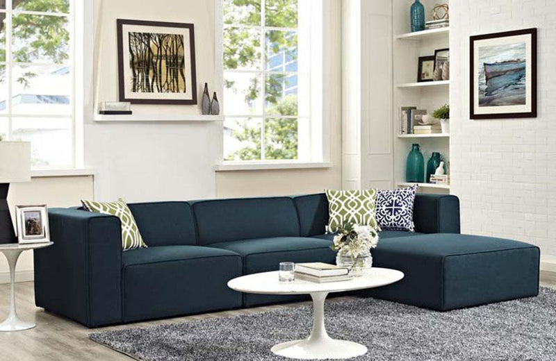 Danielle Mingle 4 Piece Upholstered Fabric Sectional Sofa Set