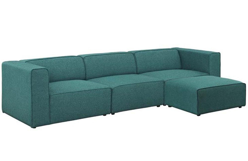 Danielle Mingle 4 Piece Upholstered Fabric Sectional Sofa Set