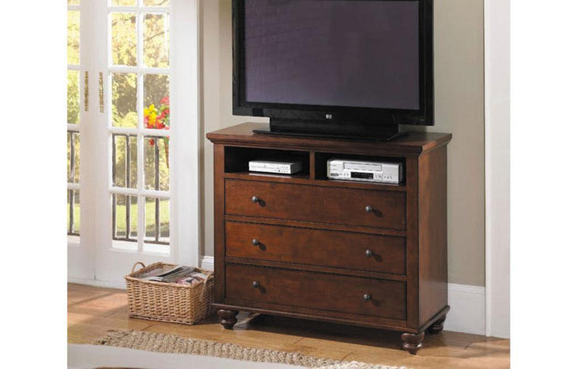 Cambridge Entertainment Chest Brown Cherry