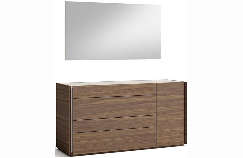 Ives Walnut with Light Grey Dresser