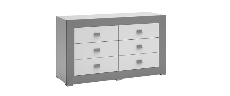 Magdalena Twin Size / Full size Storage Bed White & Grey