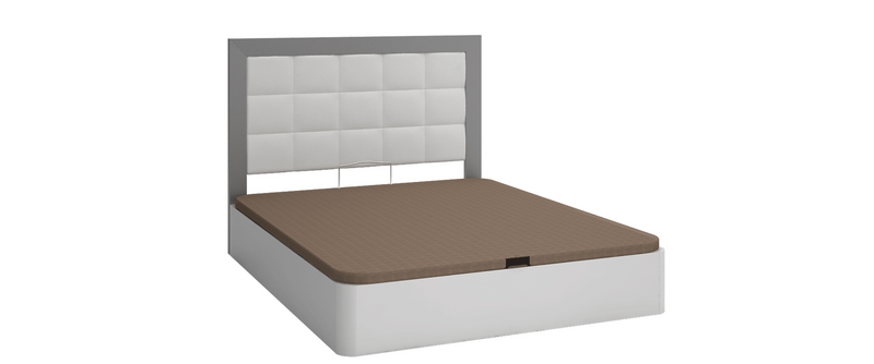 Magdalena Twin Size / Full size Storage Bed White & Grey