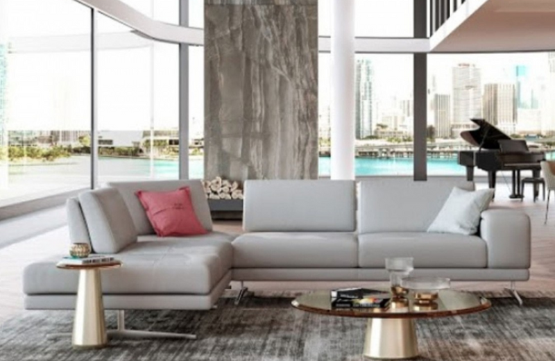 Colorado - Contemporary Grey LAF Chaise Sectional Sofa