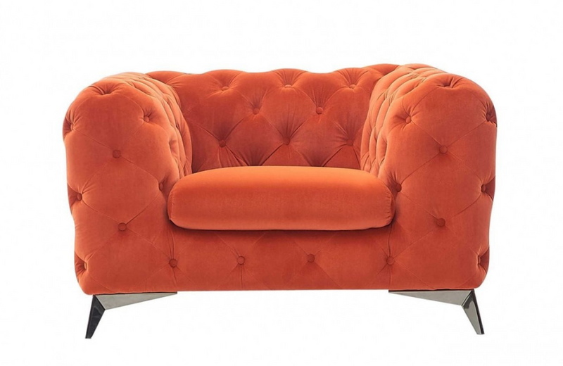 Downey - Modern Orange Fabric Chair