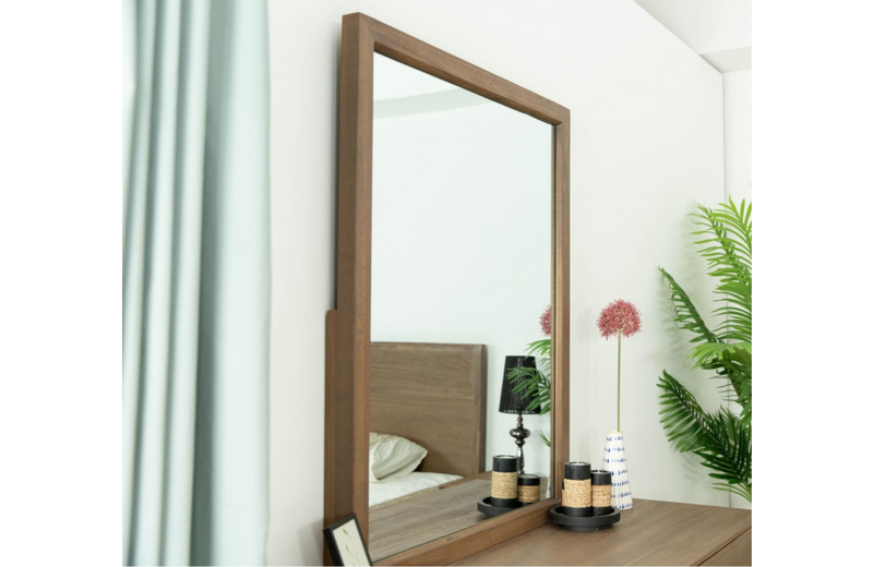 Clariss - Contemporary Walnut Mirror