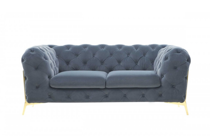 Santa Ana - Modern Dark Grey Fabric Loveseat