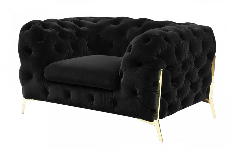 Santa Ana - Transitional Black Fabric Chair