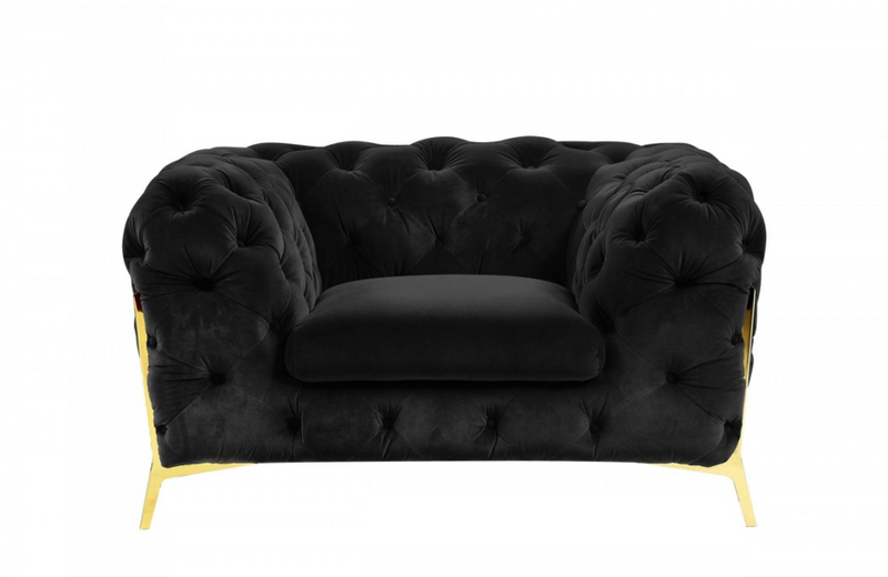 Santa Ana - Transitional Black Fabric Chair