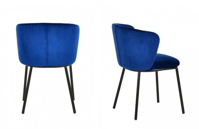 Boise - Modern Blue Velvet Dining Chair (Set of 2)