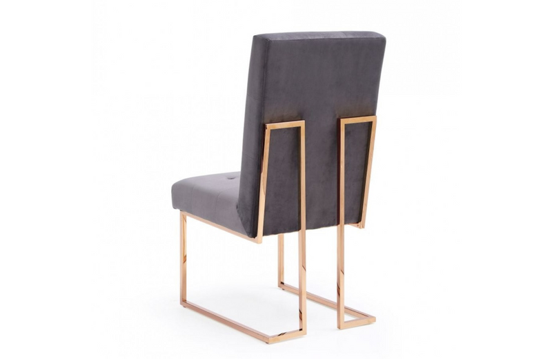 Lansing - Modern Grey & Rosegold Dining Chair (Set of 2)