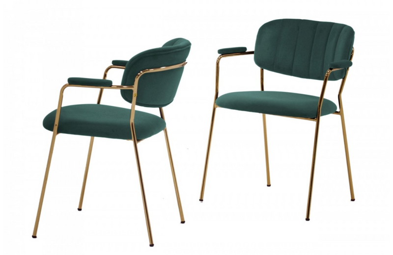 Clark - Modern Green Dining Chair (Set of 2)