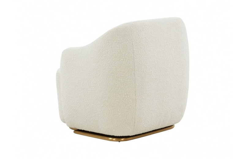 Madina Modern Off White Sherpa Accent Chair