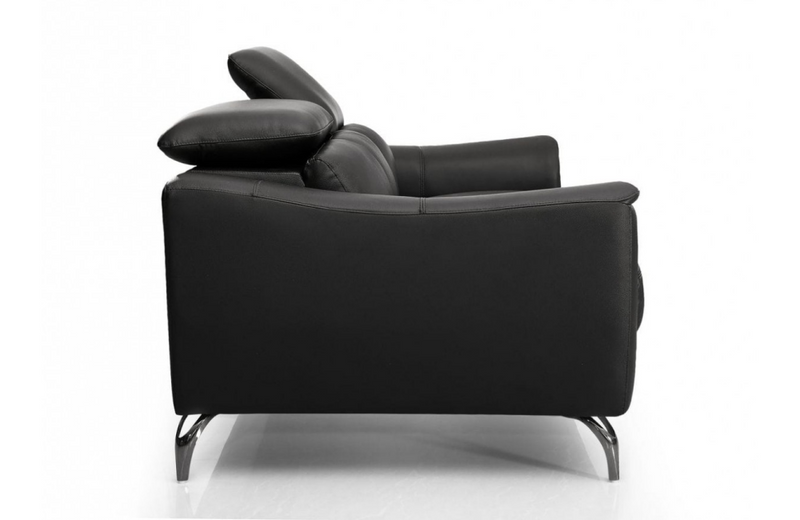 Dalyla - Modern Black Leather Sofa