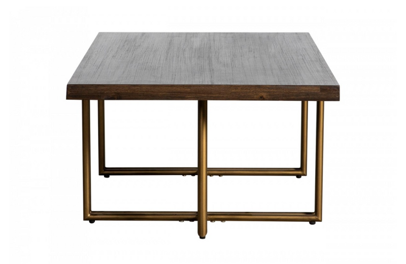 Pompano - Mid-century Acacia & Brass Dining Table