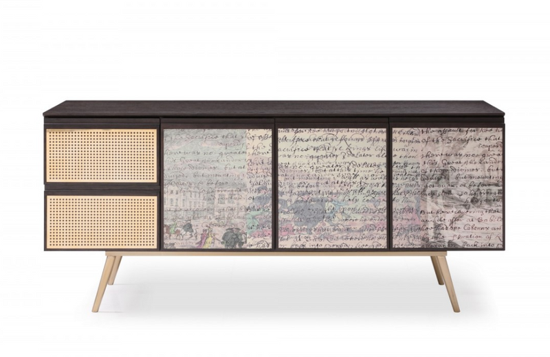 Pueblo - Modern Smoked Ash & Brass Buffet