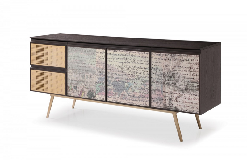 Pueblo - Modern Smoked Ash & Brass Buffet