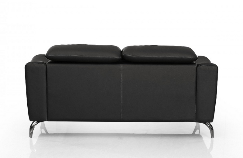 Dalyla - Modern Black Leather Loveseat