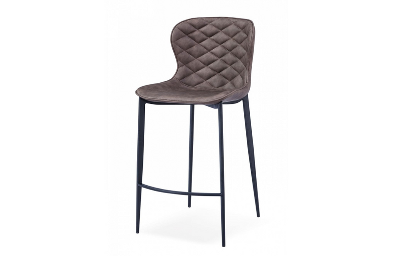 Frederica - Modern Brown & Black Bar Stool (Set of 2)