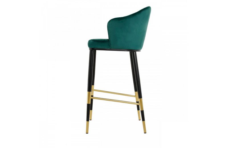 Anaheim - Modern Glam Green with Black & Gold Barstool